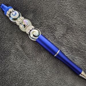 Luxury Inspired Luminous Blue and Silver Decorative Pen